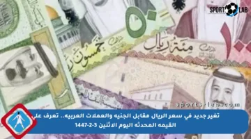 تغير جديد في سعر الريال مقابل الجنيه والعملات العربية.. تعرف على القيمة المحدثة اليوم الاثنين 3-2-1447